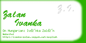 zalan ivanka business card